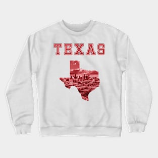 Texas City Map Crewneck Sweatshirt